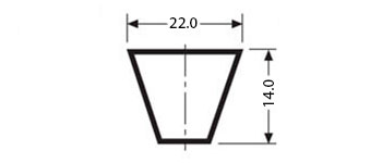 Купить Клиновые ремни — V 22 c - Клиновые ремни — POWERSPAN CL